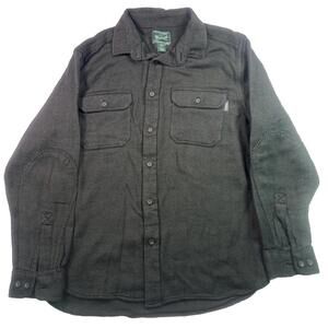 Woolrich~Men’s Large~Grey Long Sleeve Button Down Flap Pocket Outdoor Shirt
